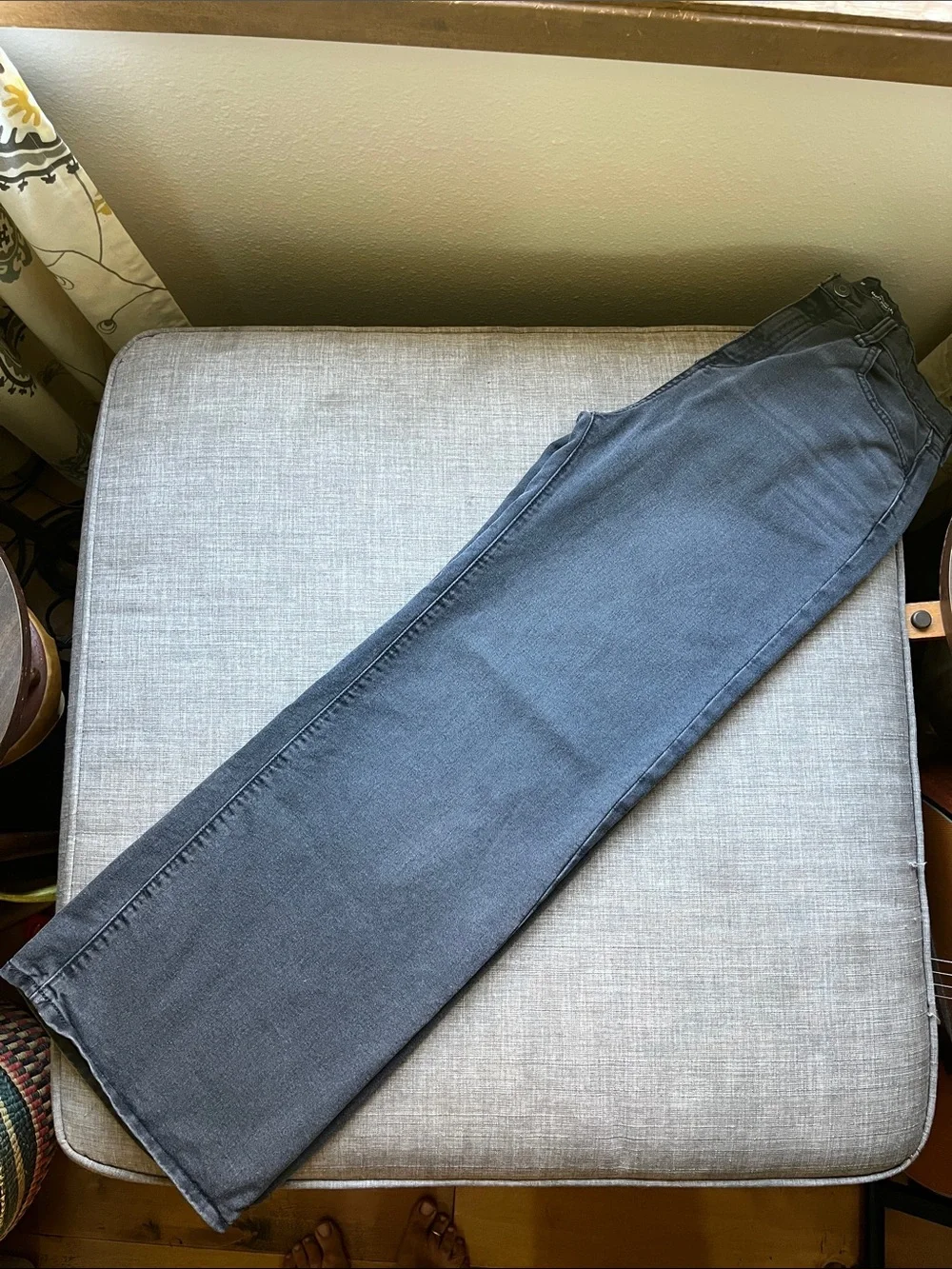 Old Navy Baggy Wide Leg Black/Gray Jeans Youth 18